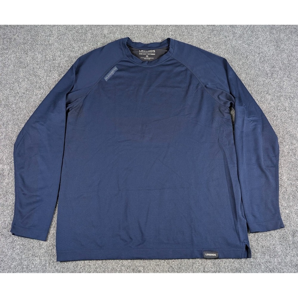 Legends Dash Long Sleeve Shirt Mens Medium Navy Blue‎ Performance Athletic